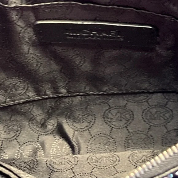 Michael Kors Black Saffiano Leather Studded  Clutch Silver Color Hardware NWOT - Picture 6 of 9